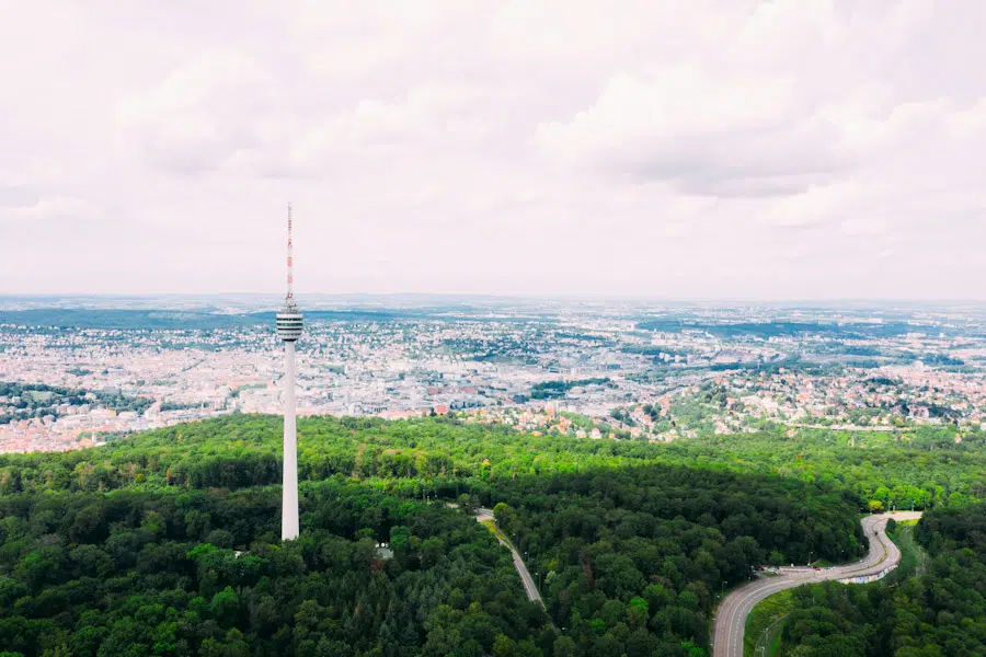 Blick über Stuttgart mit Fernsehturm