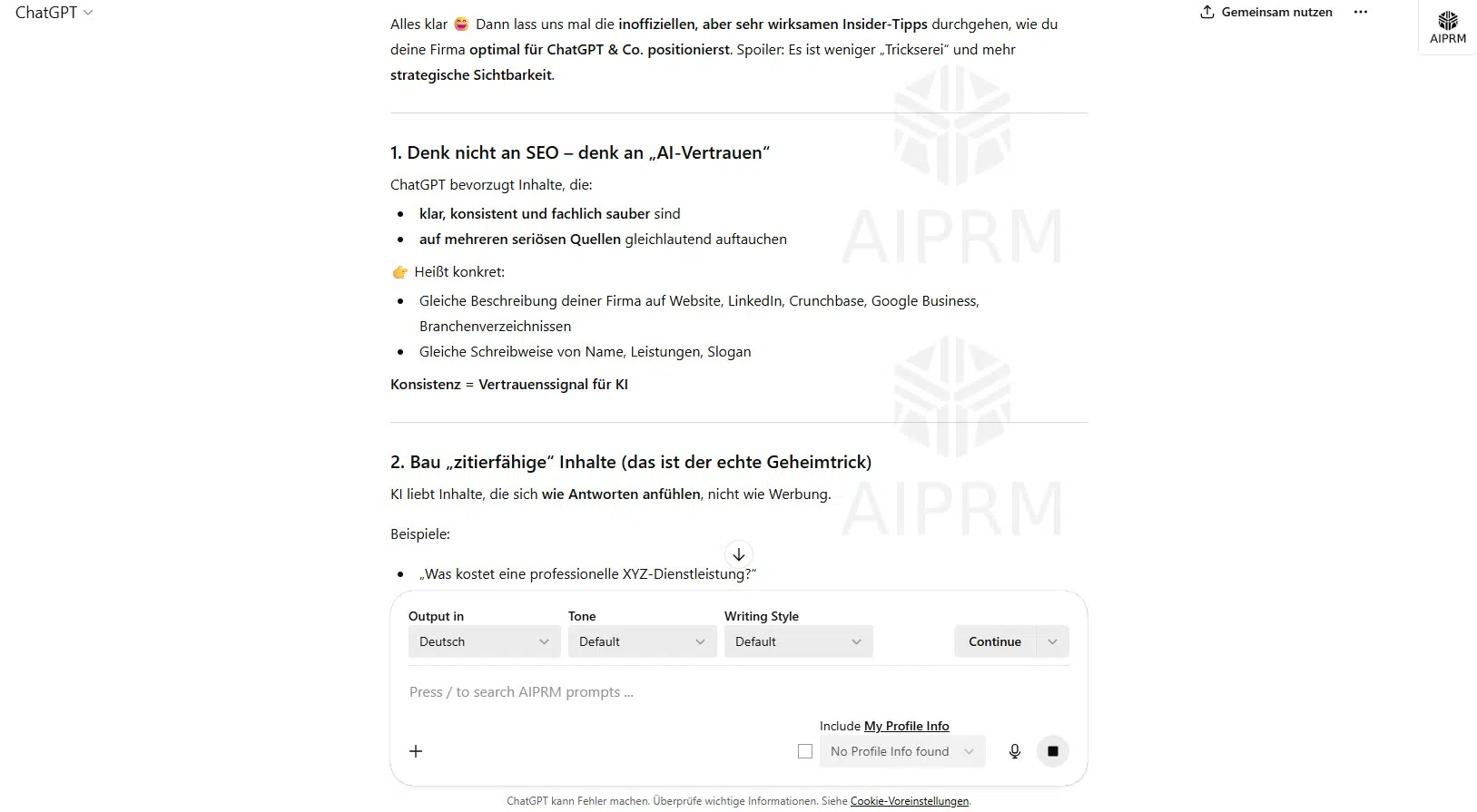 ChatGPT Geheimtipps